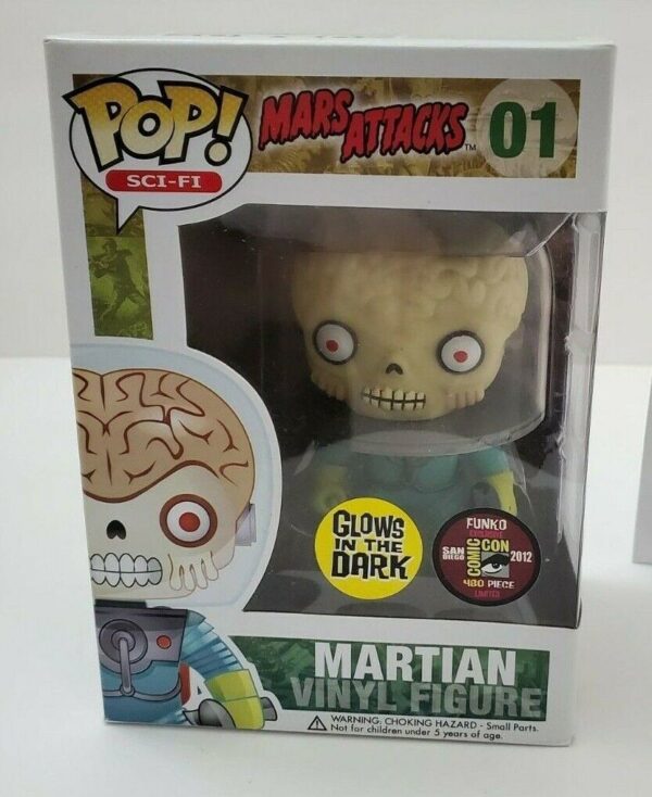 Martian #01 (Glows in the Dark) Funko Pop! - Mars Attacks - SDCC 2012 Exclusive LE480 Pcs - Condition 9.5/10 - Image 7